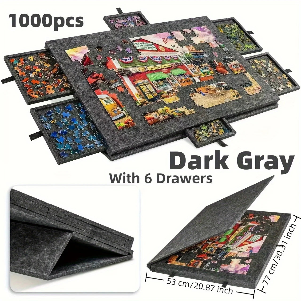 PuzzleNest™ Tilting Board 🧩 — Portable Play with Smart Storage