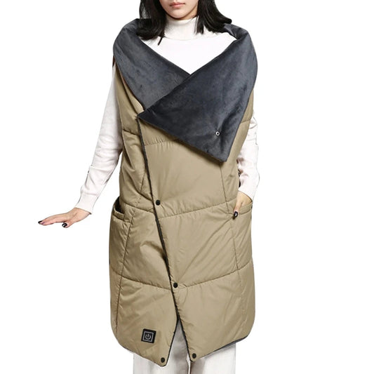 Cozy Comfort Anywhere: The USB-Heated Blanket You Can Wear La Familia Es Feliz Store