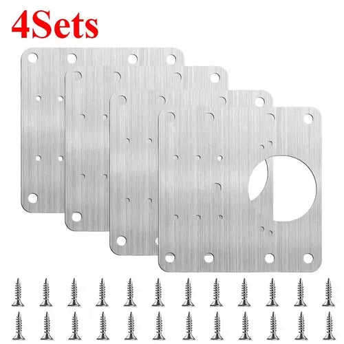 Stainless Steel Hinge Repair Plate Kits Cabinet Furniture Drawer Table AliExpress