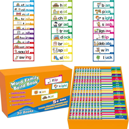 Reading Flip Book 30 Read and Rhyme Flip Books Word Family Flip Books Flash Cards ABC Vocabulary Cards Educational Reading