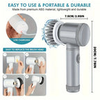6 in 1 Electric Spin Scrubber,Bathroom Cleaning Brush Power Scrubber