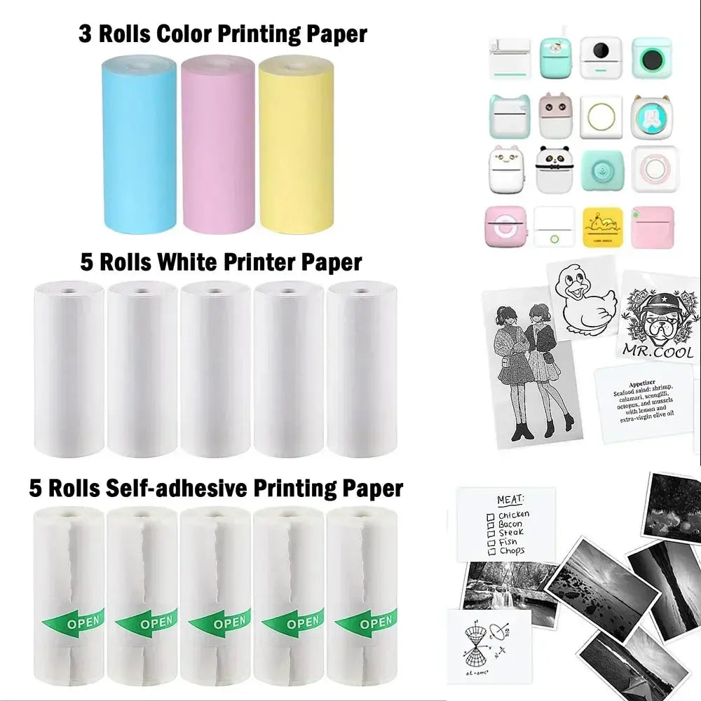 Thermal Paper MINI Printing Self-adhesive Label Sticker For Mini AliExpress
