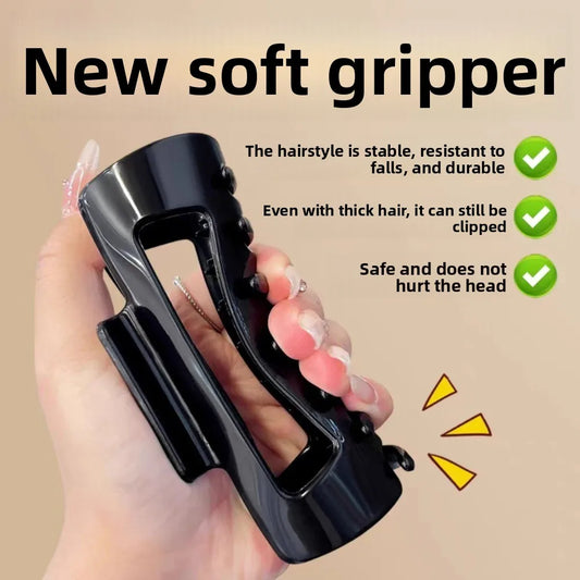 Soft Rubber Hair Clip Shark Clip Safe Soft Silicone Anti Collision Anti Fall Protect Head Hair Claws Hair Accessories for Women