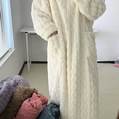 CozyBliss™ Fleece Winter Nightgown ❄️💗