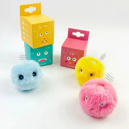 Juguetes interactivos de bola inteligente para gatos, peluche eléctrico con hierba gatera para entrenamiento