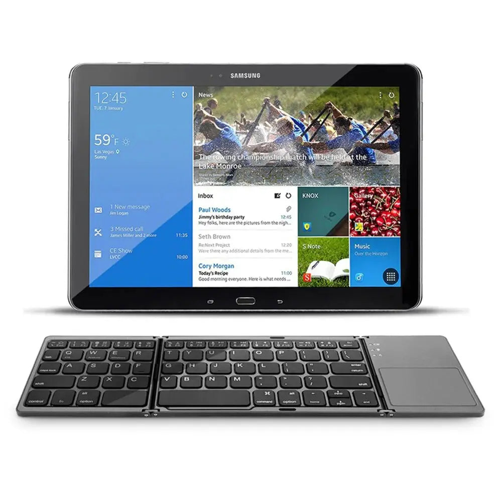 Teclado inalámbrico Bluetooth recargable y plegable para Rusia/España con