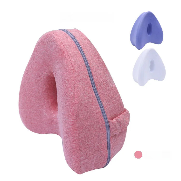 Almohada en forma de corazón para piernas, almohada para piernas de espuma viscoelástica de rebote lento, almohada para piernas con pellizco, almohada para piernas en forma de corazón