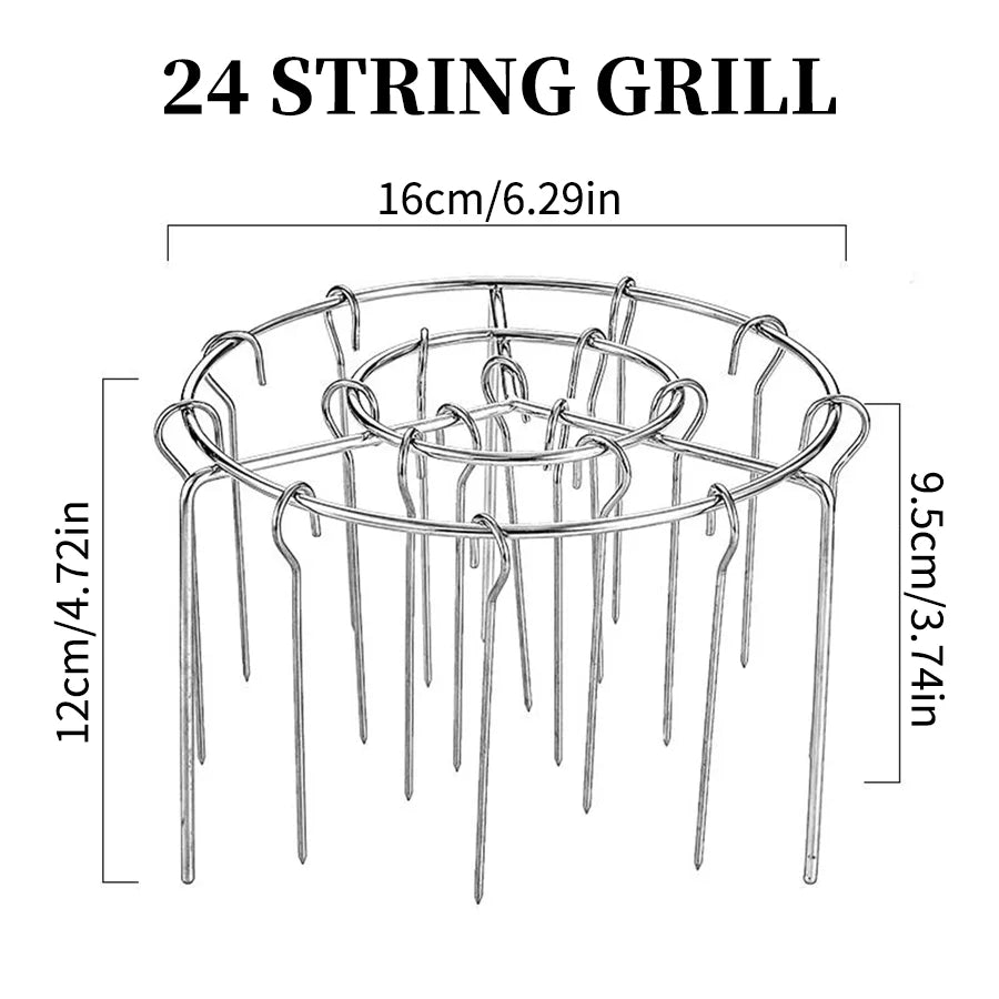 3-in-1 Air Fryer Grill – Vertical Kebab & BBQ, Oil-Free Cooking!