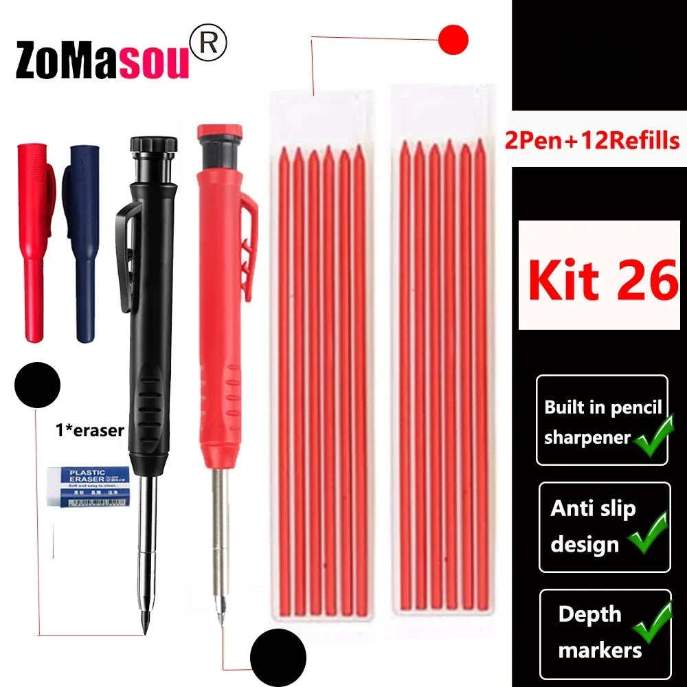 PrecisionMark Carpenter Pencil: Sharp Lines, Every Time! Zomasou Factory Store