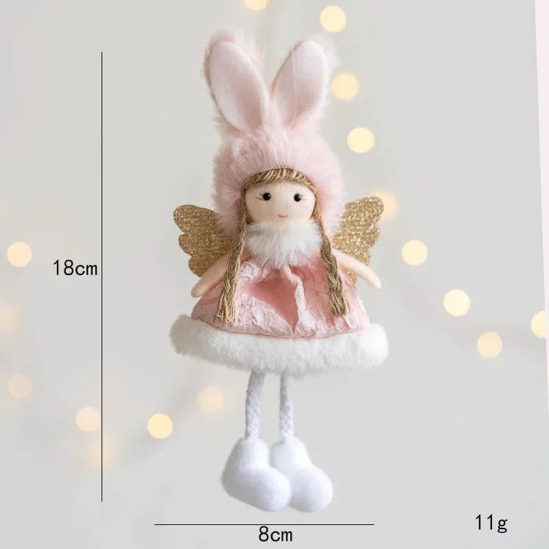 Girl With Plush Deer Antlers Christmas Tree Ornament Shop1104342847 Store