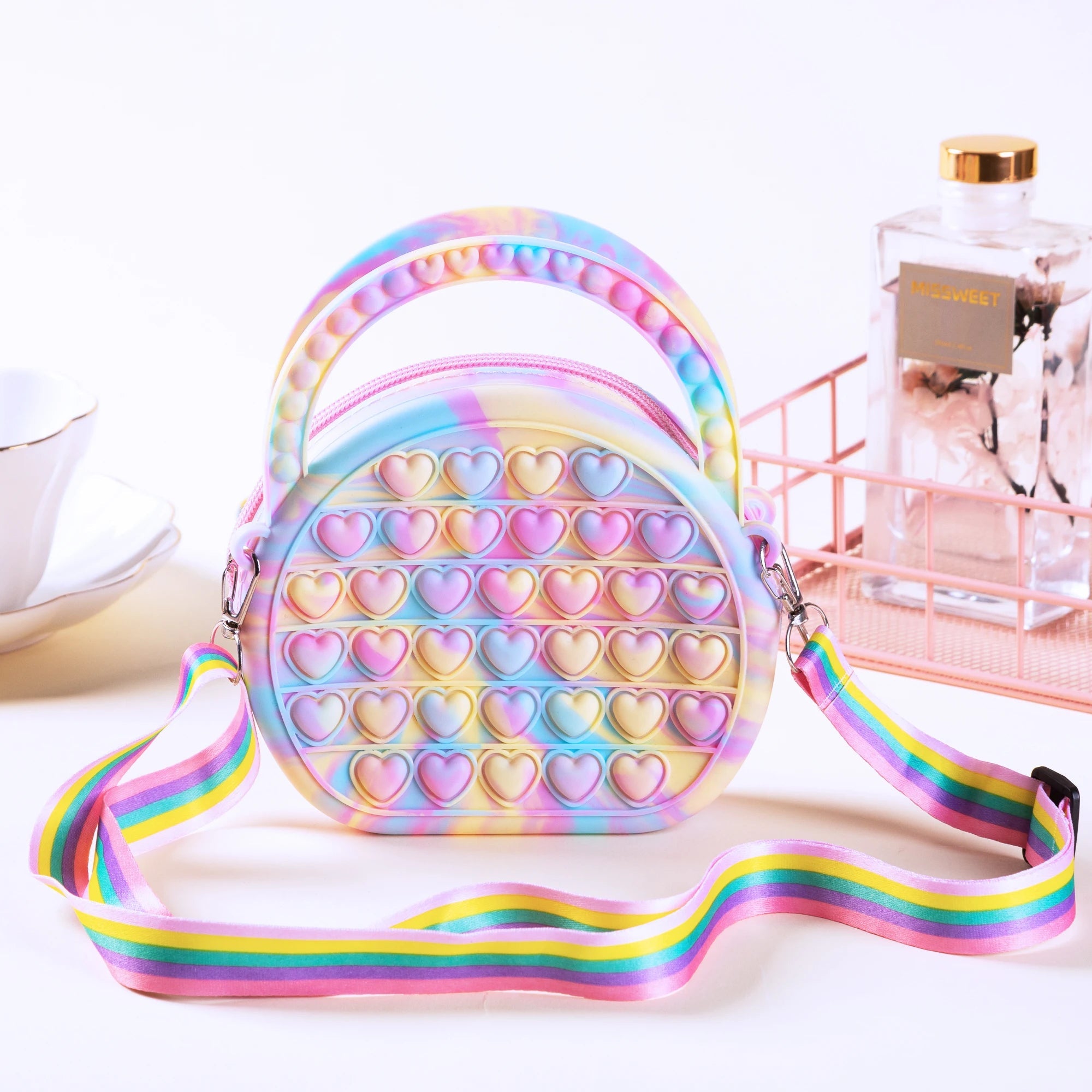 Pop Purse Silicone Sensory Push Pop Bubble Bag Crossbody Bag Antistress Toys Reliver Autism Handbag Coin Pouch for Kids Digitaling 2 Store