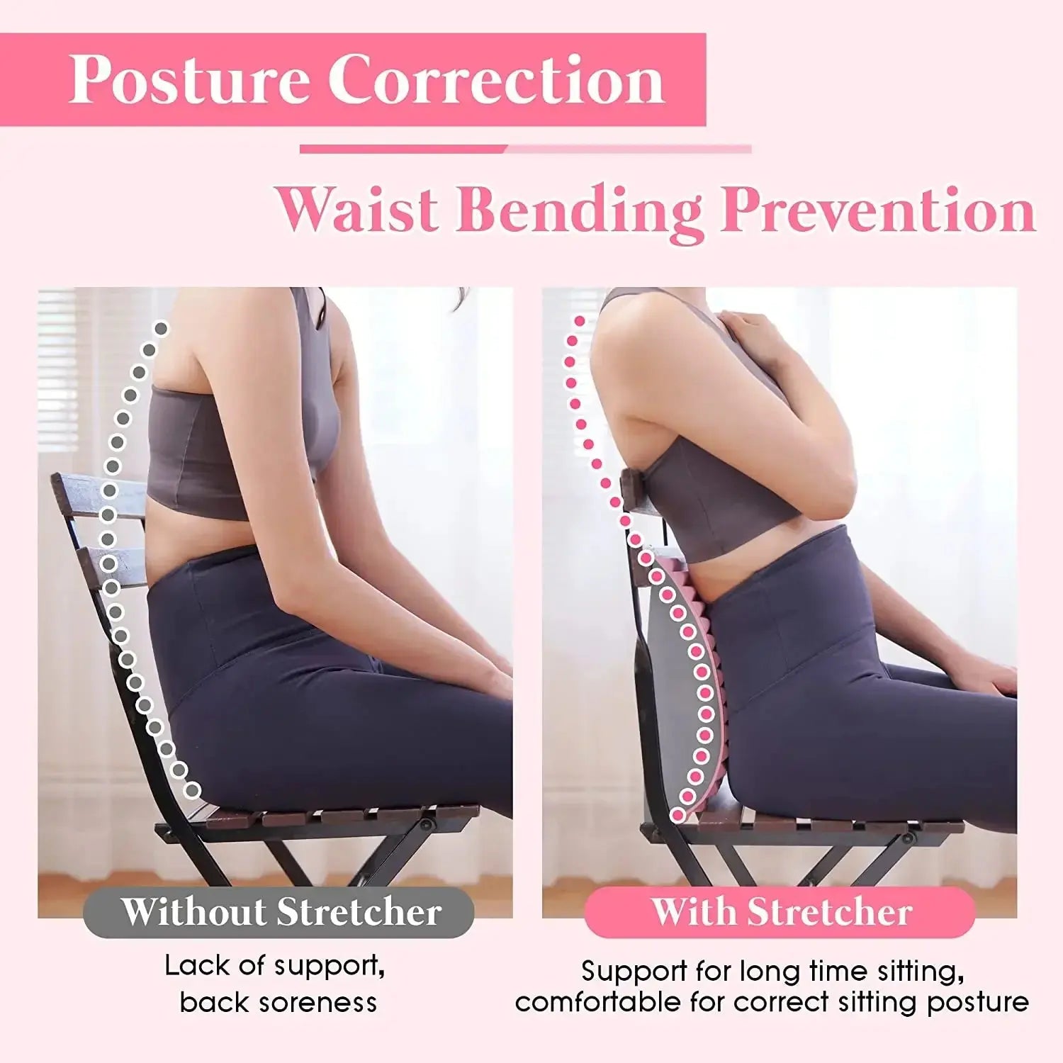 Back Stretcher Cervical Traction Pad Herniated Disc  Posture Corrector Support Neck Lumbar Massage Pillow Relief Relax Scoliosis GoodMEE Store