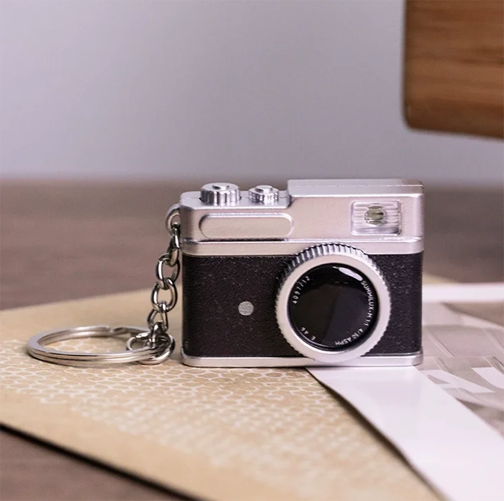 New Mini SLR Model Camera Keychain Car Key Ring  LED Flashlight Colorful  Key Chain Best Party Gift Jewelry Wholesale 17233