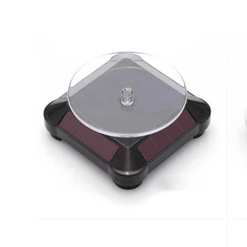 Solar Showcase 360 Automatic Rotating Turntable Jewelry Organizer Jade Ware Necklace Bracelet Watch Phone Display Stand Stone's Store