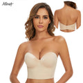 Sujetador Bandeau Convertible Antideslizante con Soporte Completo para Mujer, Sujetador sin Tirantes con Espalda Baja y Antideslizante, Sujetador Push-Up Multi-Formas Largo sin Tirantes, Ropa Interior