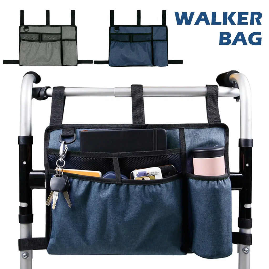 Walker Bag Basket with Cup Holder Suit for Adult Folding Walkers AliExpress
