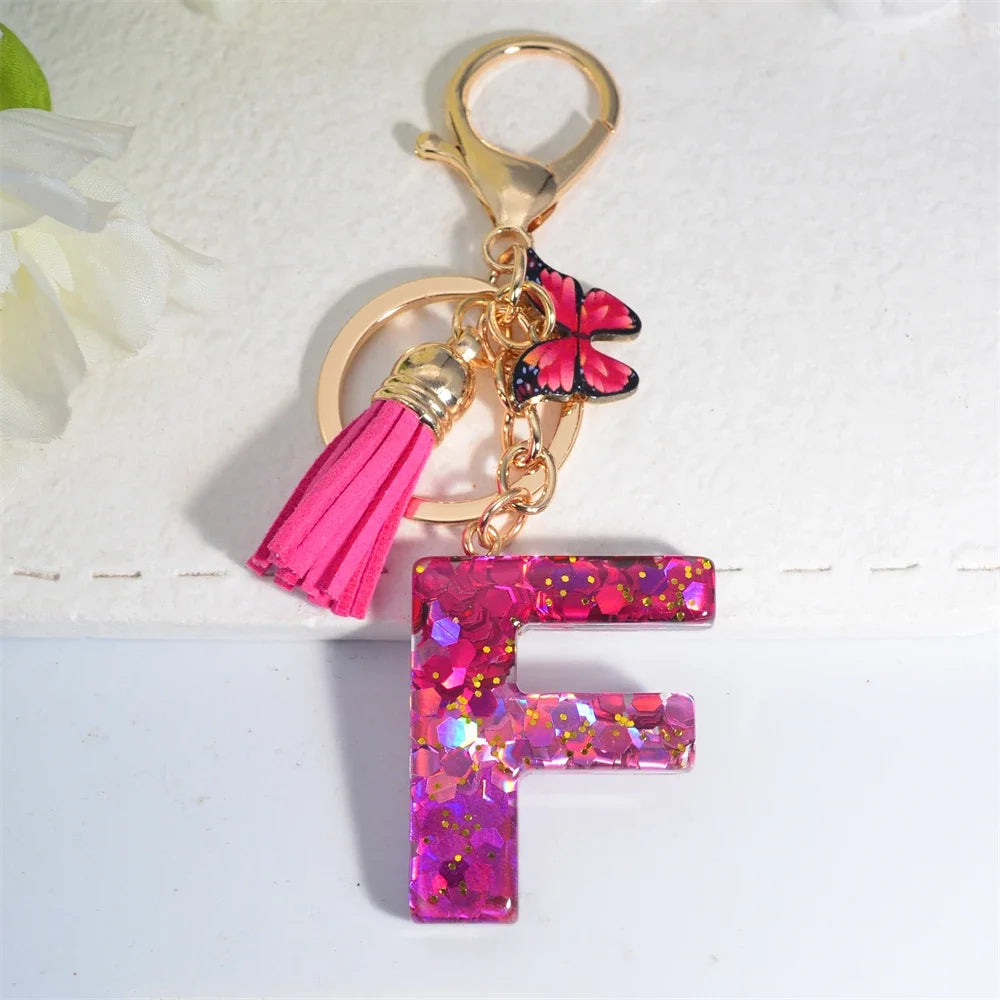 CharmFlair™ – Personalized Butterfly Tassel Keychain 💖