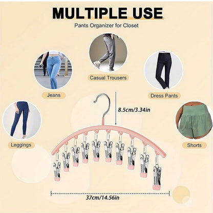 Clip & Tidy – ¡Colgador de metal para pantalones de yoga que organiza tu armario a la perfección!