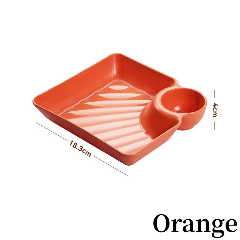 DipGuard™ Sauce Separated Plate 🍽️✨ No Mix, No Mess