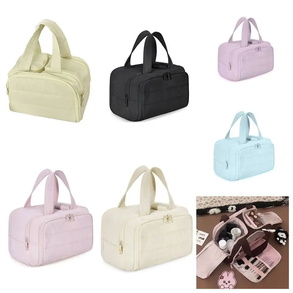 Pack It All: Spacious Wide-Open Travel Cosmetic Bag