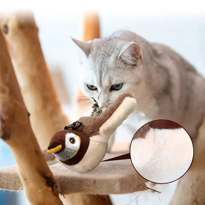 Interactive Cat Toys Rechargeable Flying Bird Cat Toy Chirping AliExpress