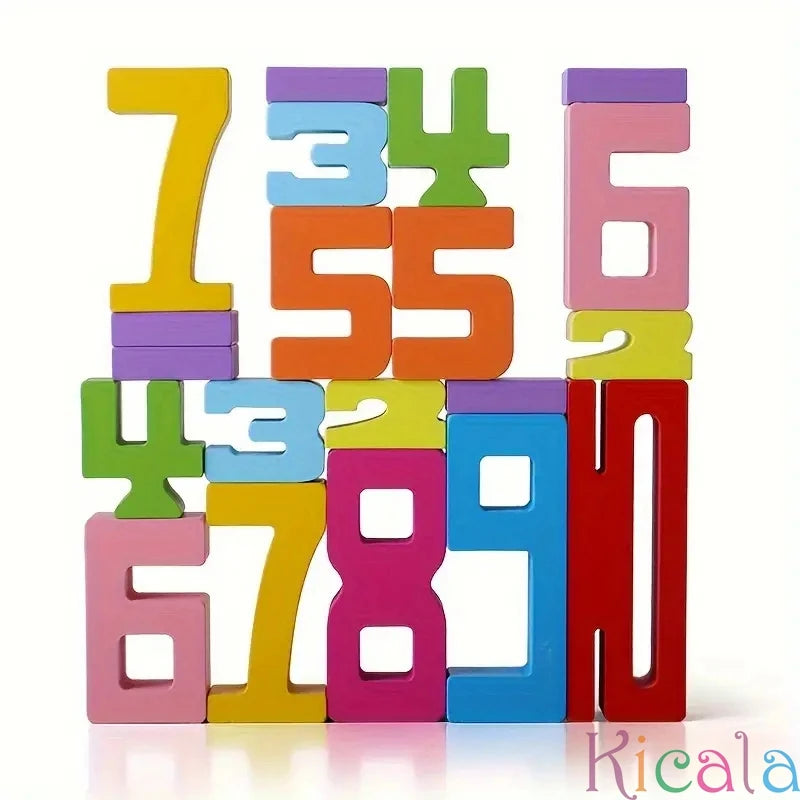 Stack & Learn: Wooden Montessori Number Blocks