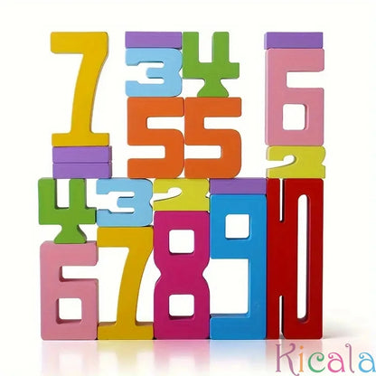Stack & Learn: Wooden Montessori Number Blocks