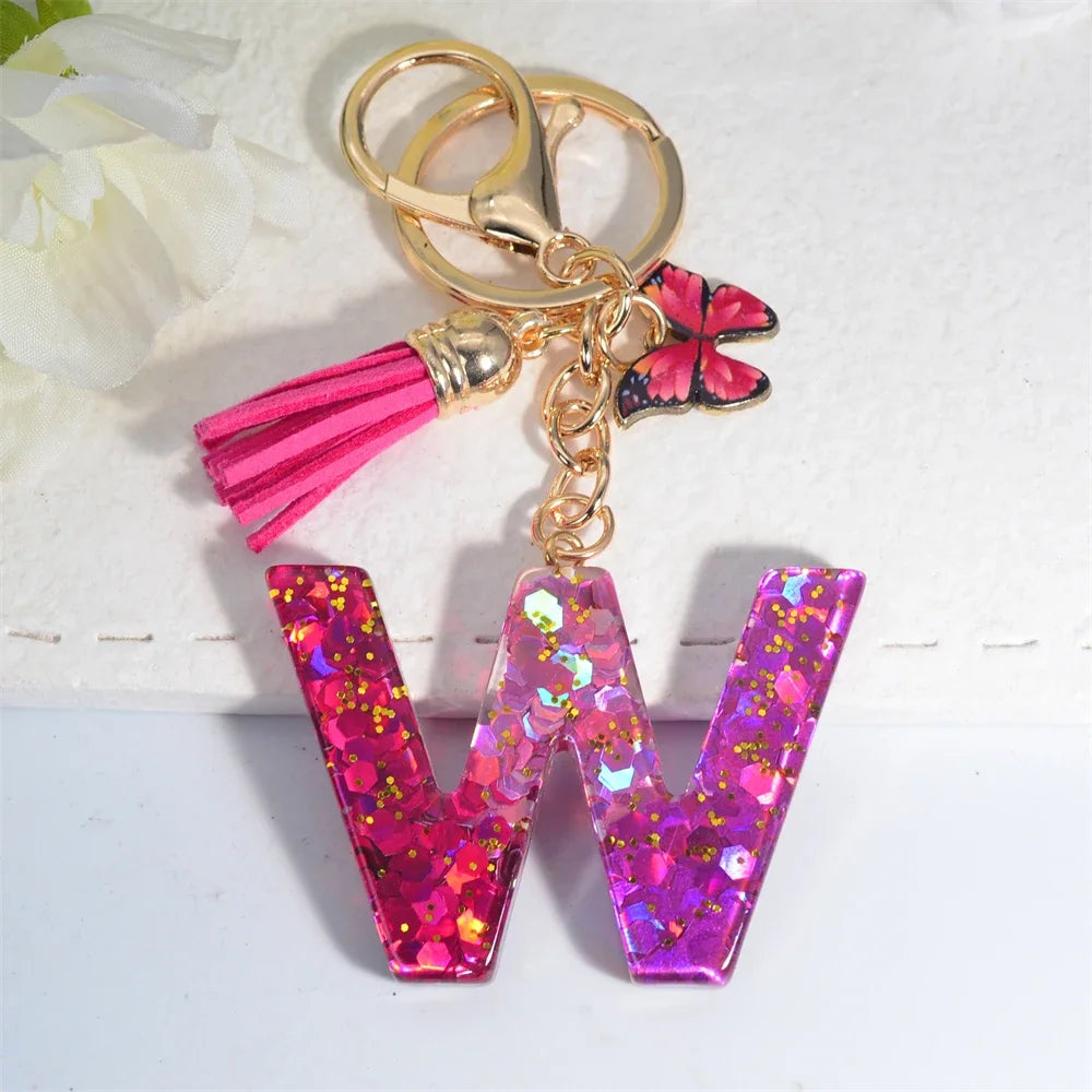 CharmFlair™ – Personalized Butterfly Tassel Keychain 💖