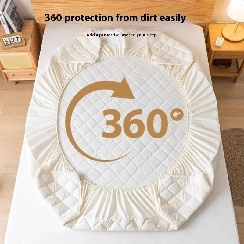 Funda protectora lavable acolchada, impermeable y antipolvo para colchón