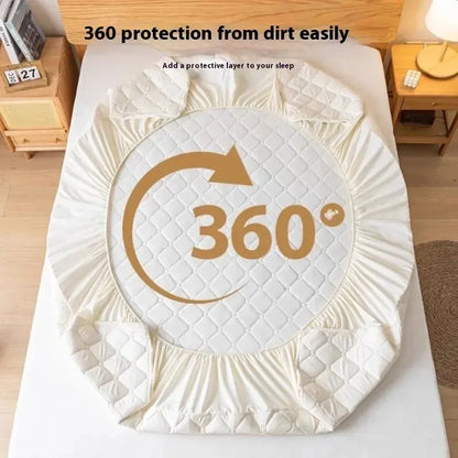 Padded Waterproof Mattress Dust Proof Protective Cover Washable