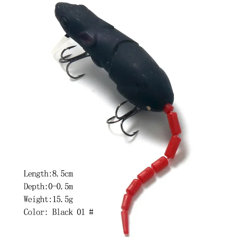 ALASICKA Tackle Accessories Mouse Lure Artificial Plastic Mouse Fishing Lure Swimbait Rat Pike Bass Minnow Floatingbaits Fishing