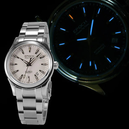 Signature - Silver Rose Gold Case with Brown Arabic Dial (Crystal Bezel) LEAIYAO Store