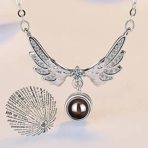 Collar de Proyección 100 Idiomas Te Amo Colgante Collares Para