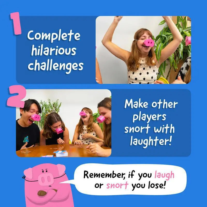 PiggyPlay™ Juego de Rompecabezas de Nariz 🐷🎲 ¡Ronca, Ríe, Gana!