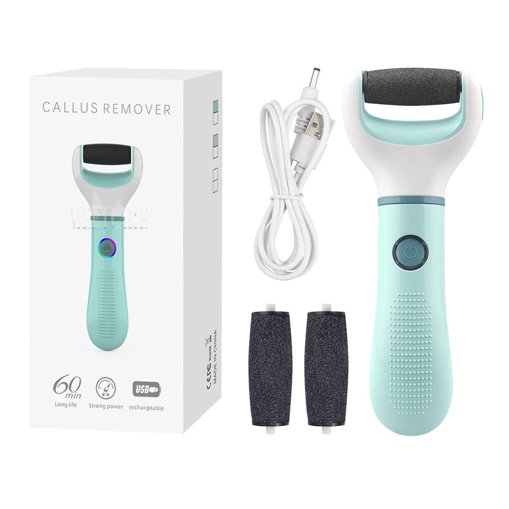 Pulidor Eléctrico Inalámbrico de Pies para Pedicura Quita Callos Piel Muerta Grietas - Eliminador de Piel Dura Recargable Impermeable Limpiador de Pies