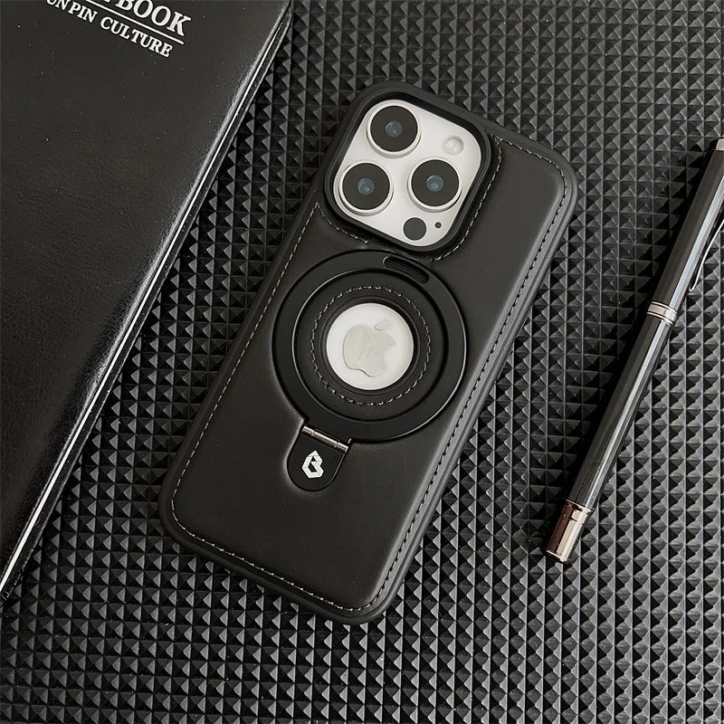 Luxe Guard: Shockproof Magnetic Stand Phone Case
