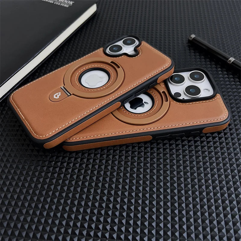 Luxe Guard: Shockproof Magnetic Stand Phone Case