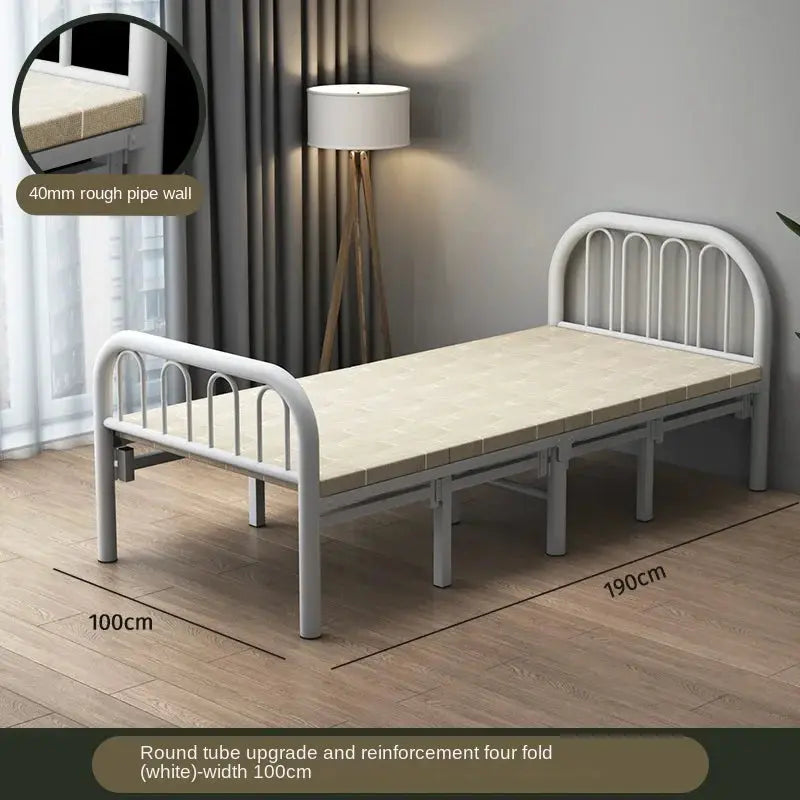 *Folding Bed Double Home Simple Rental House Noon Break Bed Office AliExpress