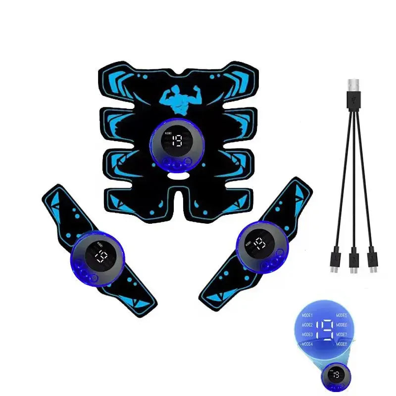  USB Rechargable EMS Muscle Stimulator ABS Arm 3 IN 1 Trainer Pad