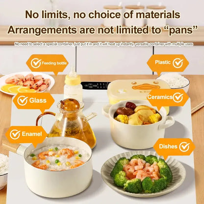 Electric Warming Tray Food Warmer Mat Foldable Warming Pad for Food