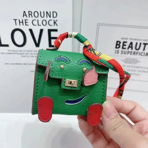 View details for Mini Handmade Bag Keychain Tiny PU Leather Handbag Decoration Pendant