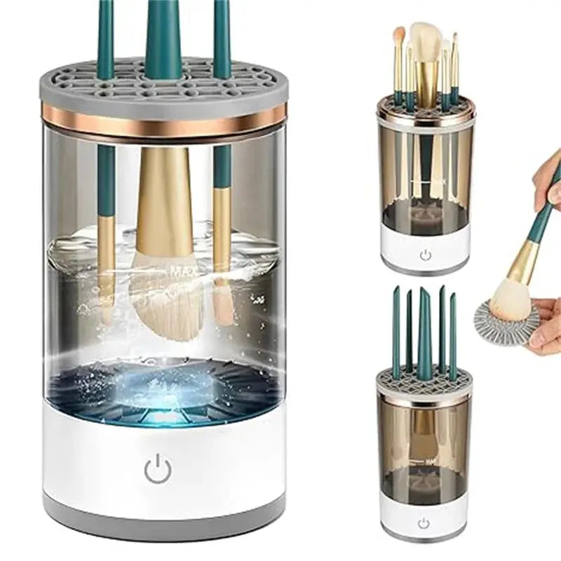 Electric Makeup Brush Cleaner Cosmetic Brush Cleaner Dryer Machine Automatic USB Make Up Brushes Cleaner Spinner Storage Tools SaiMi Beauty Store