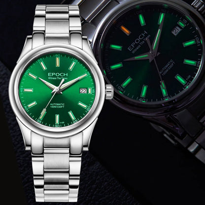 Signature - Silver Rose Gold Case with Brown Arabic Dial (Crystal Bezel) LEAIYAO Store