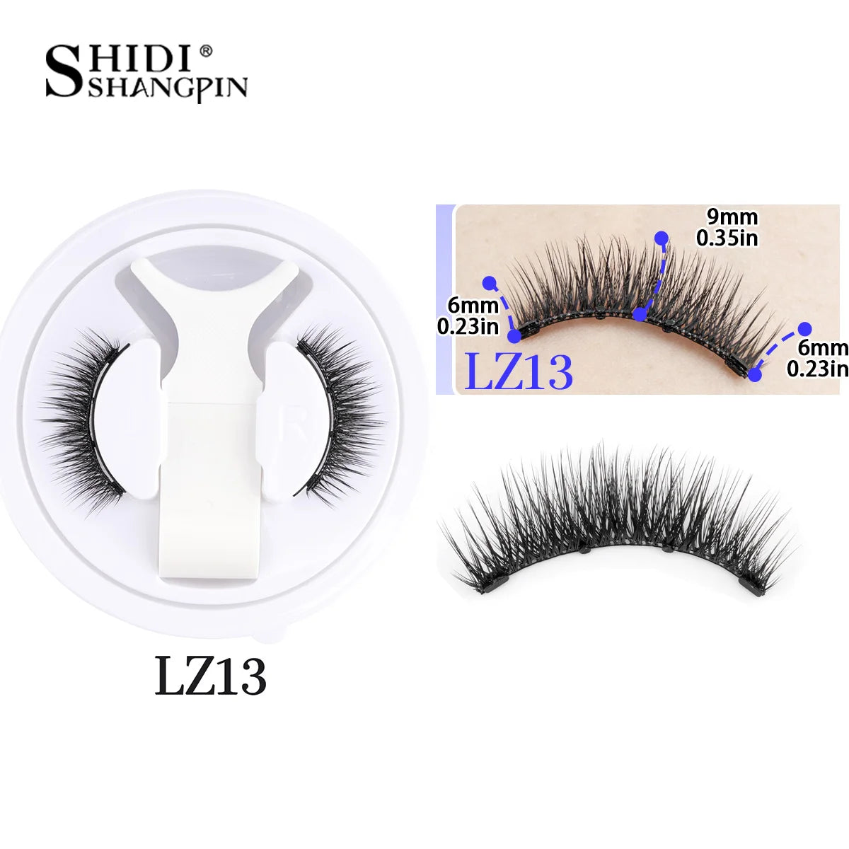 1 Pair Reusable Magnetic Eyelashes Tweezers Set Faux Mink Lashes Handmade 3D Natural False Eyelashes and Magnetic Tweezers Set