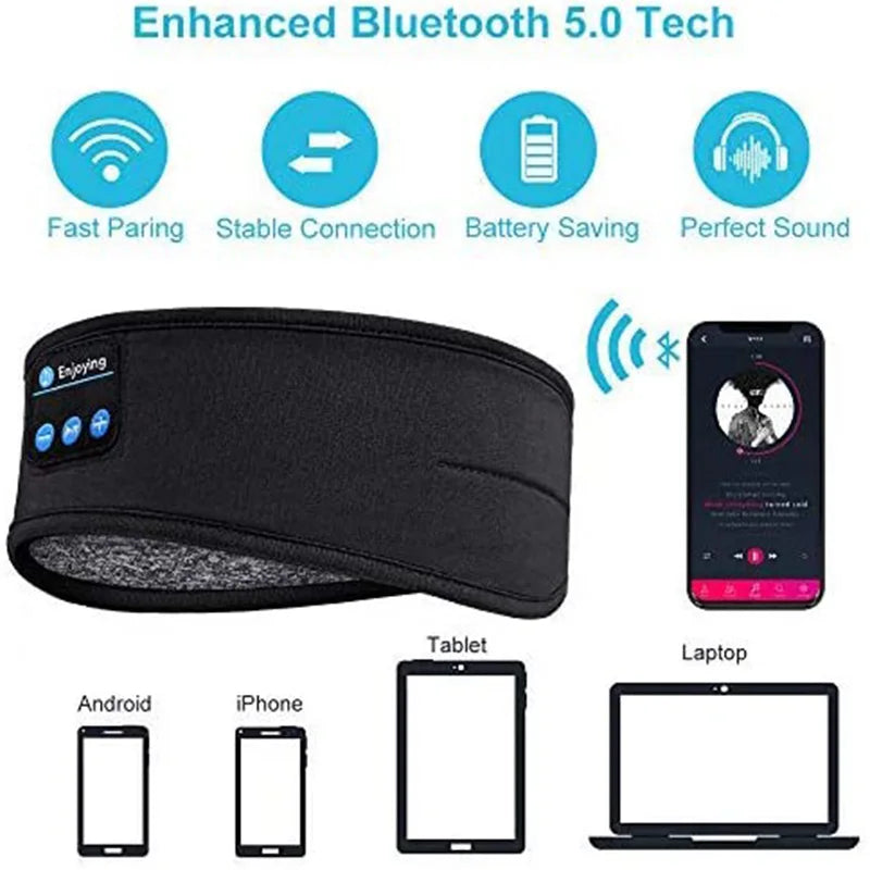 Oracluxe Eye Mask with Wireless Bluetooth Headset Headband Stone's Store