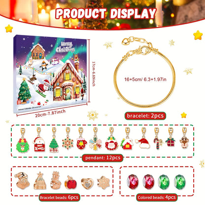 JoyfulCharm Christmas Advent Set – 24 Days of DIY Bracelet Magic
