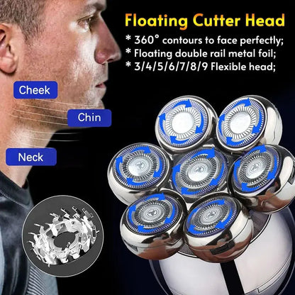Replaceable Electric Shaver Head 3/5/6/7/8/9 Floating Blade Head Nose