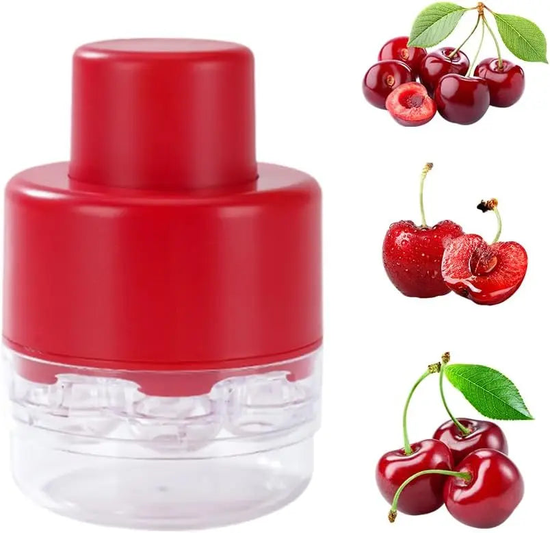 CherrySwift™ Pitter 🍒✨ — Pit 7 Cherries in One Press
