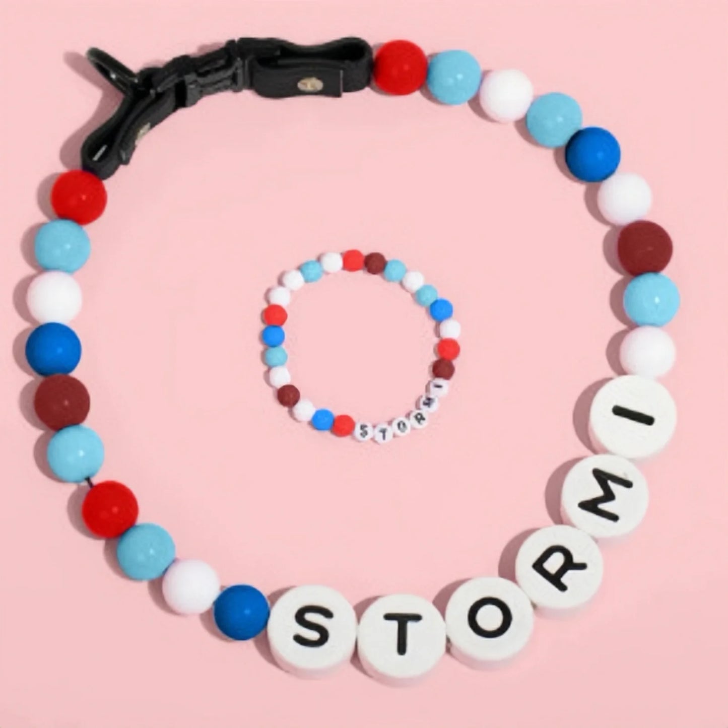 PawBond™ – Personalized Pet Collar & Matching Bracelet Set 🐾💖