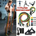 Juego de 11 cuerdas de tracción, bandas de resistencia, equipo de fitness portátil,